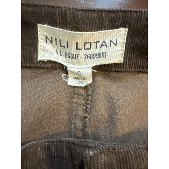 Nili Lotan Brown Corduroy Jane Pants Size 0 - Picture 3 of 3